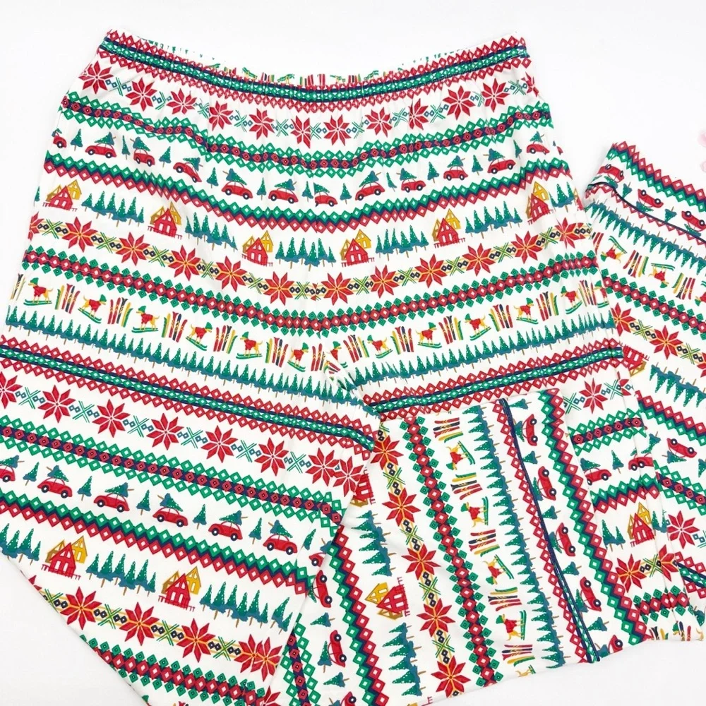 BedHead PJs Festive Fairisle Fair Isle Long Sleeve Classic Stretch Jersey PJ Set - Picture 9 of 16